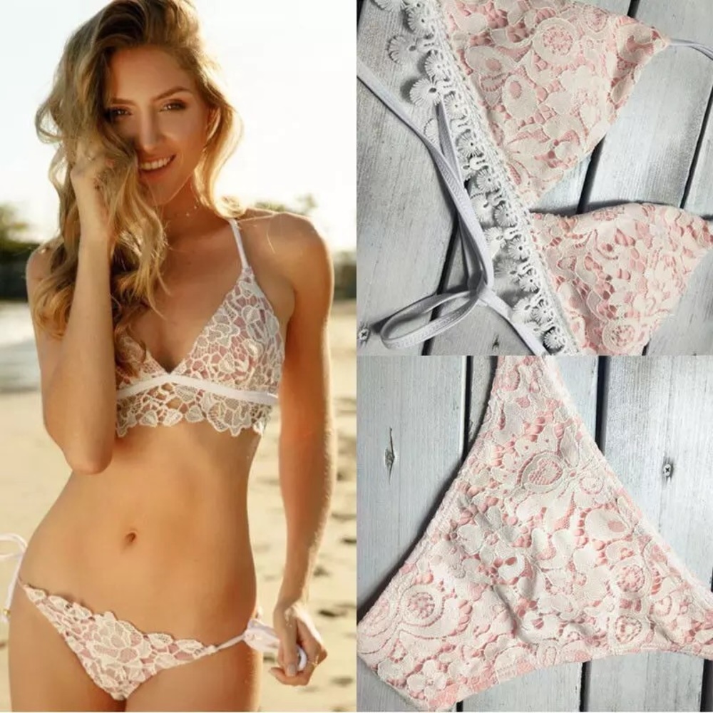 Sita Aprí Lace Crochet Brazilian Bikini Set - Picture 2 of 4